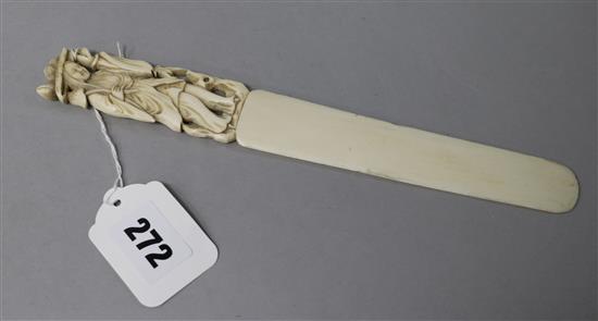 A Chinese ivory page turner